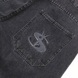 Slub Stain Phantasy Denim Jean, Black