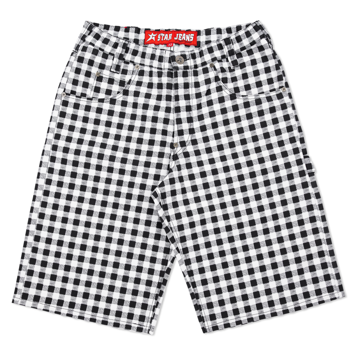 C-Star Plaid Shorts, White