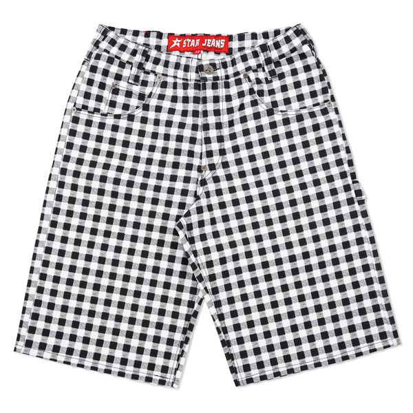 Carpet Company C-Star Plaid Shorts, White