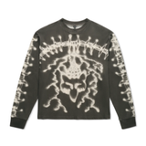 Fox Lab Airbrushed L/S Tee, Charcoal