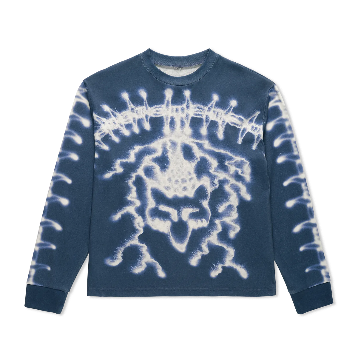 Fox Lab Airbrushed L/S Tee, Blue