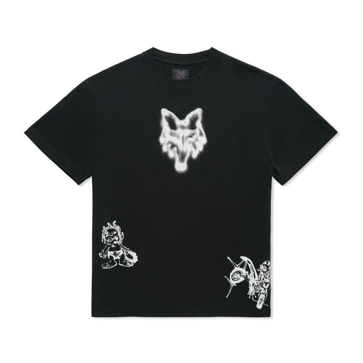 Fox Lab Airbrushed Tee, Black