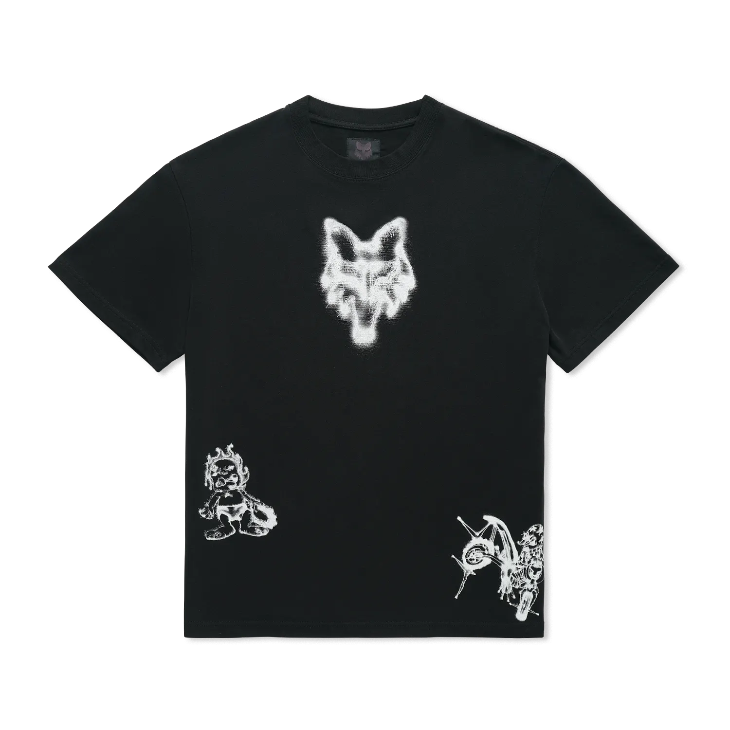 Fox Lab Airbrushed Tee, Black