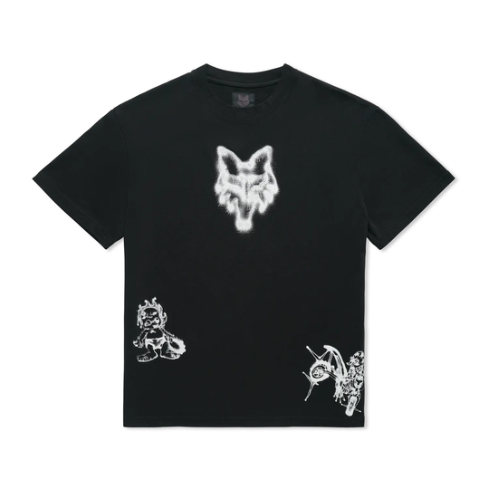 Fox Lab Airbrushed Tee, Black