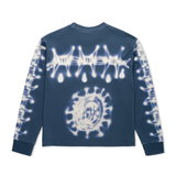 Fox Lab Airbrushed L/S Tee, Blue