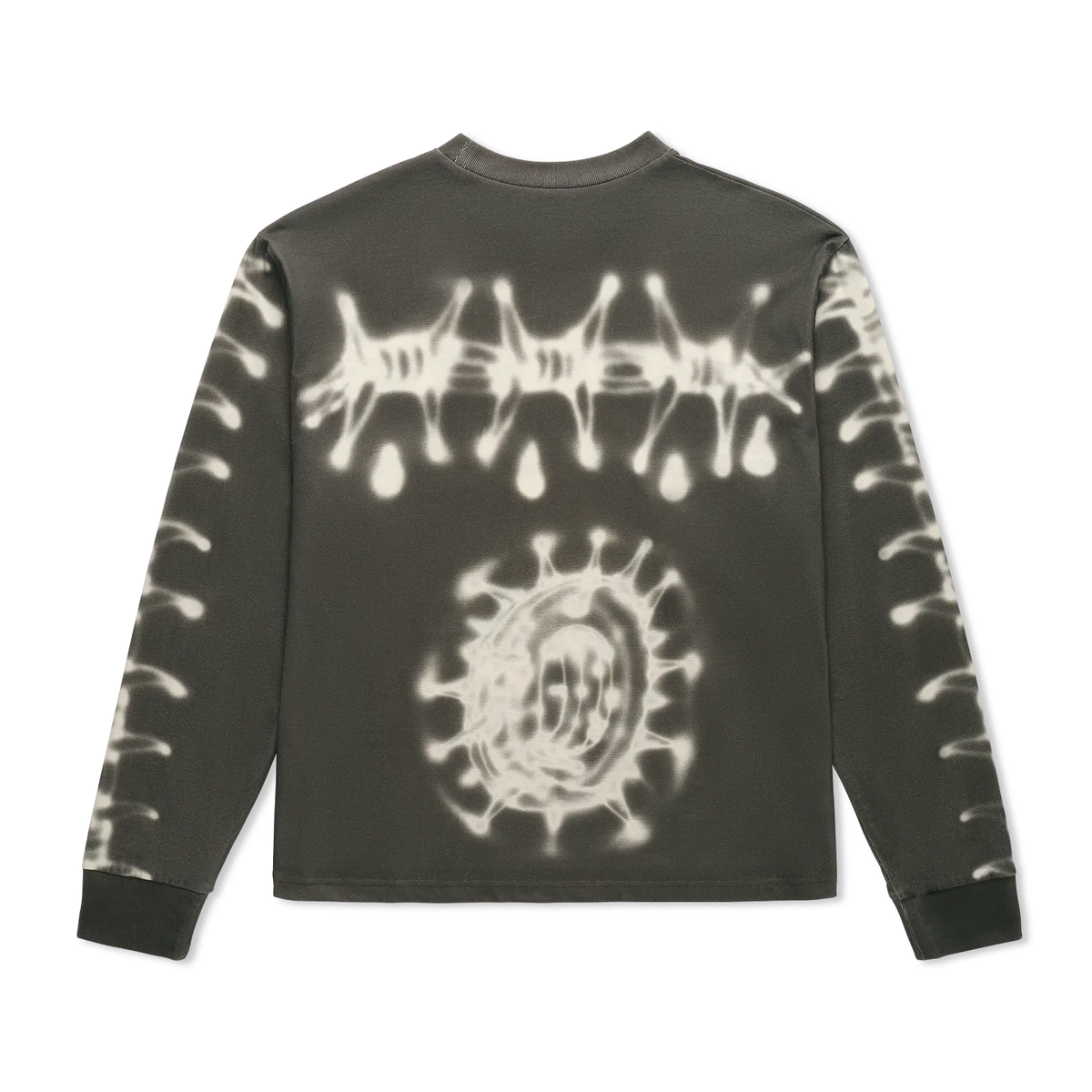 Fox Lab Airbrushed L/S Tee, Charcoal