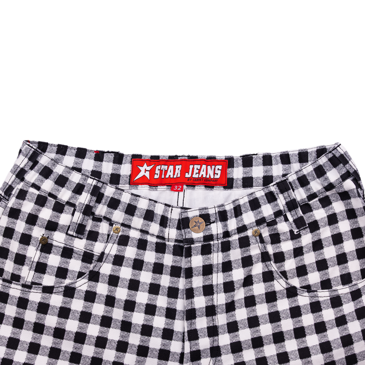 C-Star Plaid Shorts, White