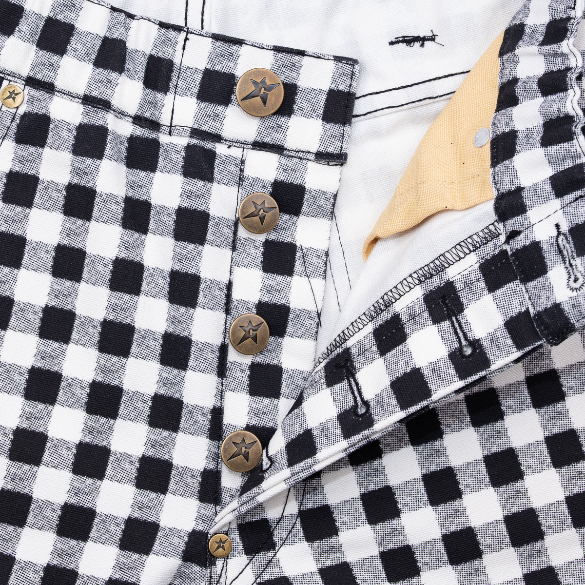 C-Star Plaid Shorts, White