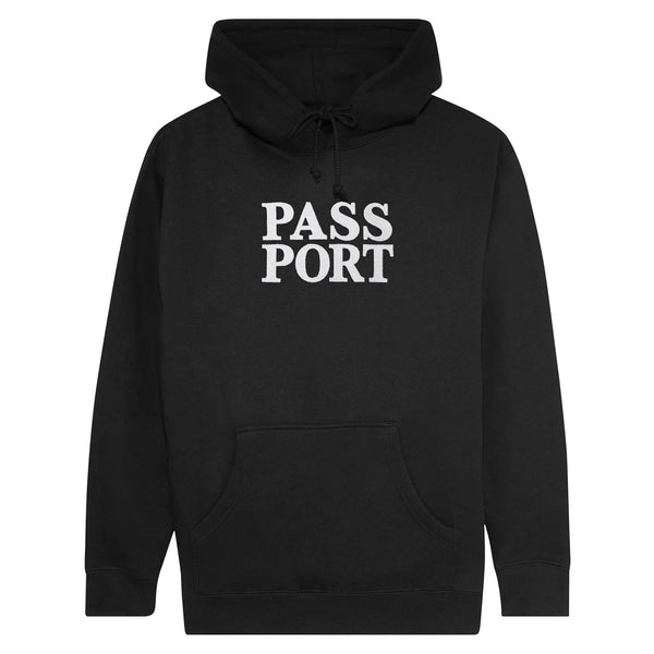 Pass~Port Official Stacked Pullover Hood, Black