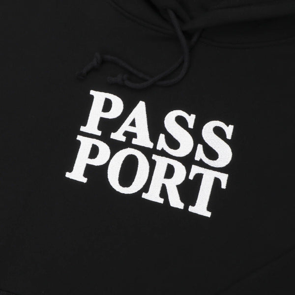 Pass~Port Official Stacked Pullover Hood, Black