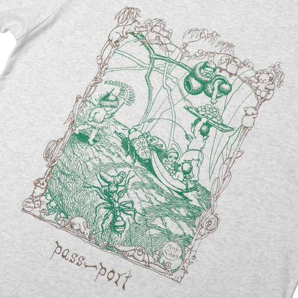 Pass~Port Scribblegum Tee, Ash