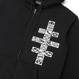 Kollaasi Zip-Thru Pullover Hood, Black