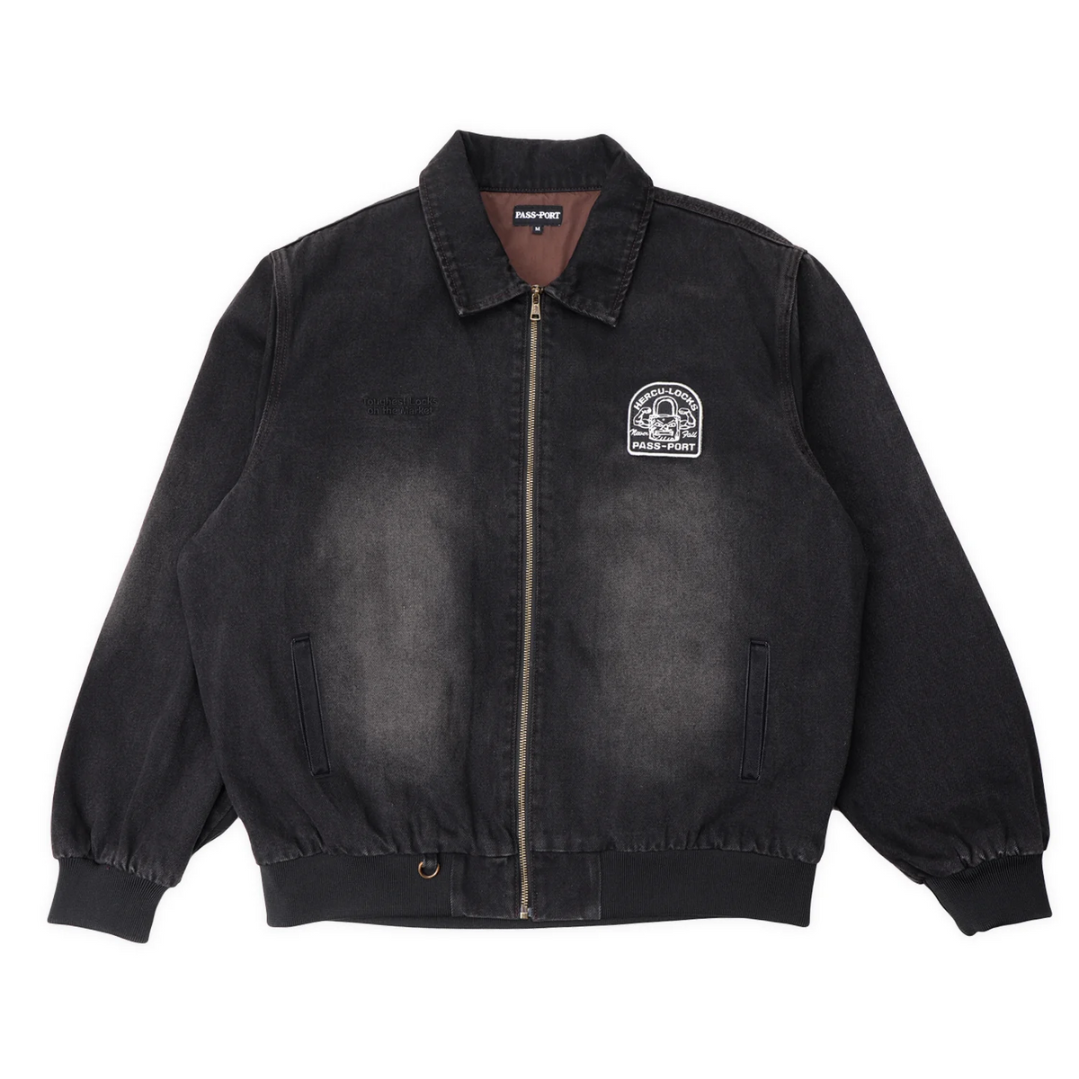 Hercu~locks Recycled Denim Freight Jacket, Washed Black