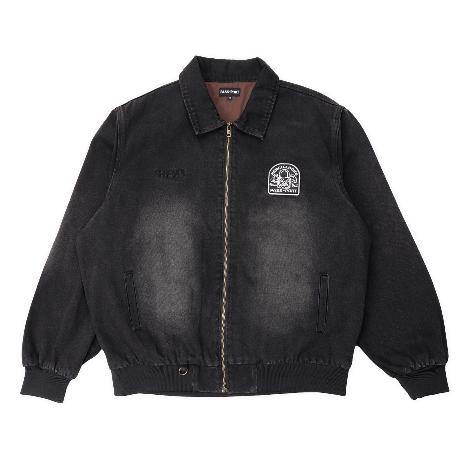 Hercu~locks Recycled Denim Freight Jacket, Washed Black