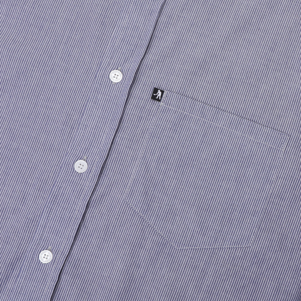 Pass~Port Workers Stripe Long Sleeve Shirt, Indigo