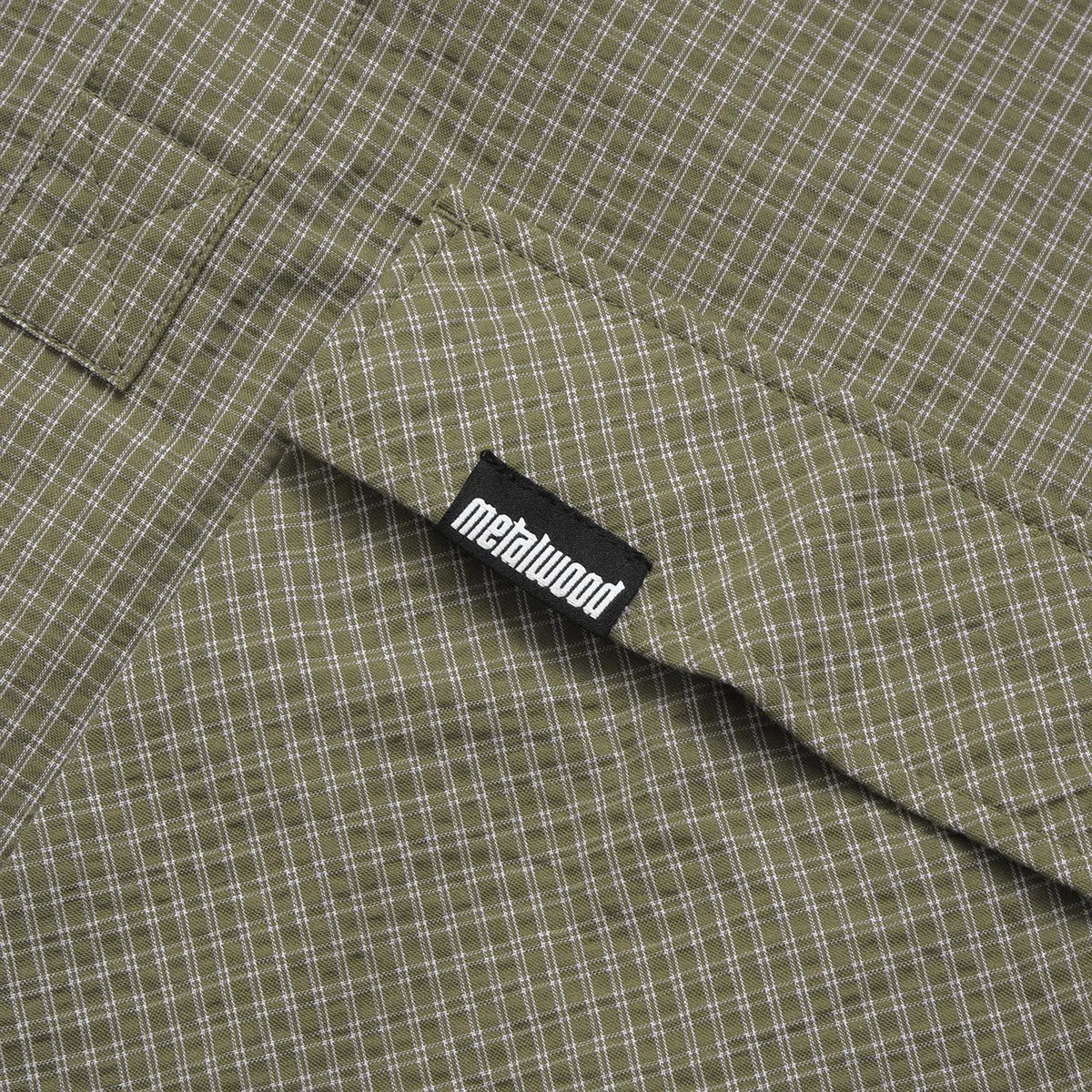 Plaid Tactical Overshirt, Green/White