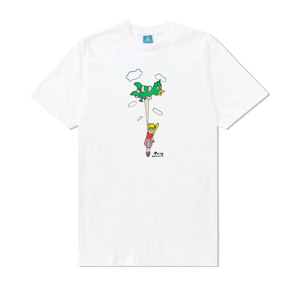 Frog Skateboards Bird Girl Tee, White