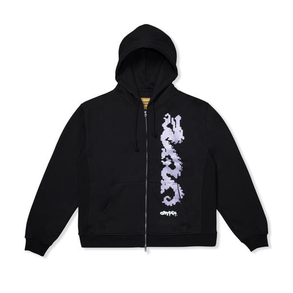 Carpet Company Dragon Zip-Thru Pullover Hood, Black