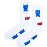 Cat Socks, White