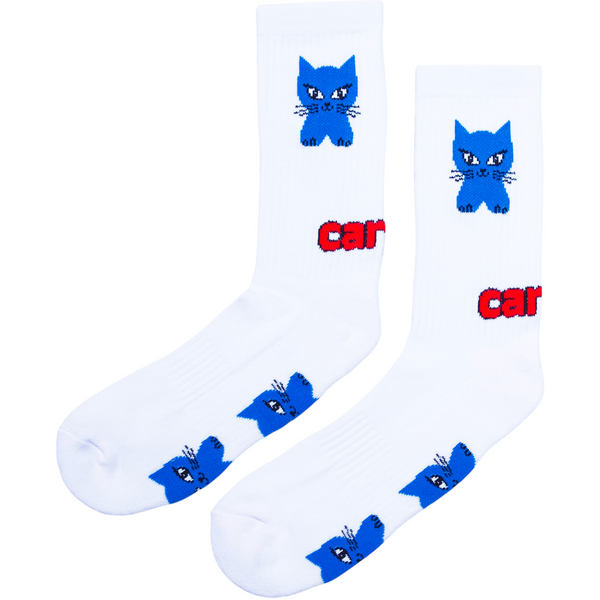 Carpet Company Cat Socks, White