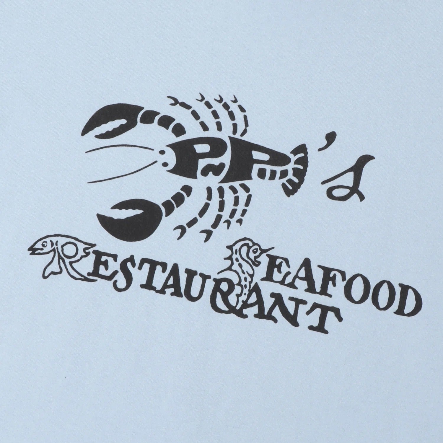 Seafood Staff Tee, Stonewash Blue