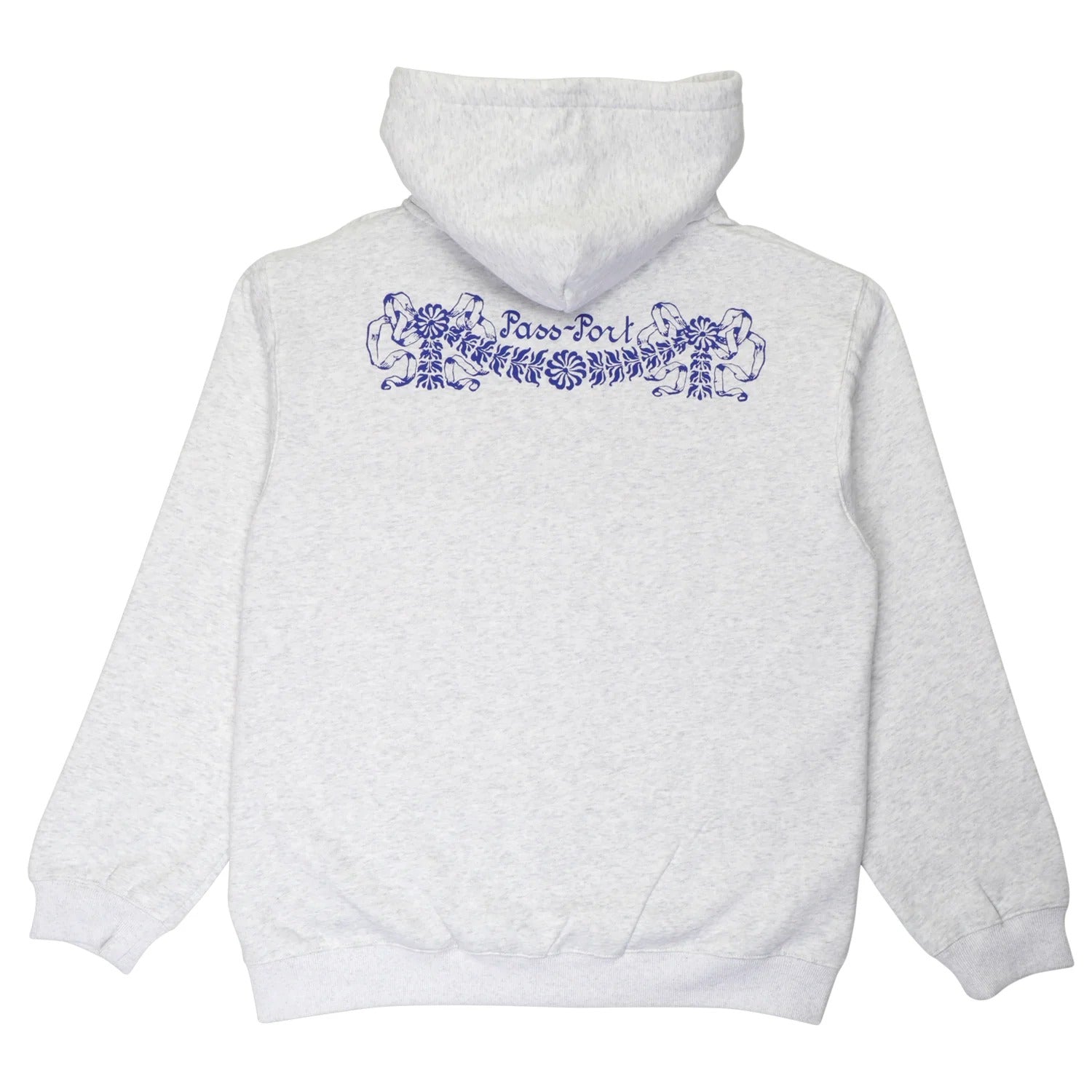 Kollaasi Zip-Thru Pullover Hood, White Marle