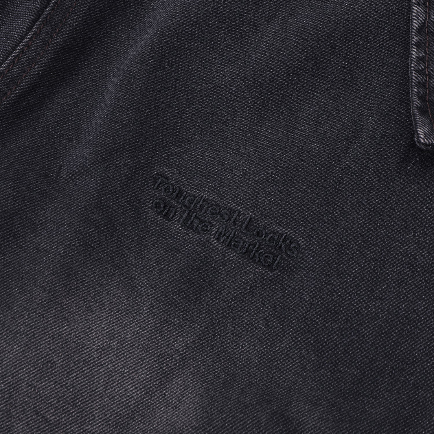 Hercu~locks Recycled Denim Freight Jacket, Washed Black