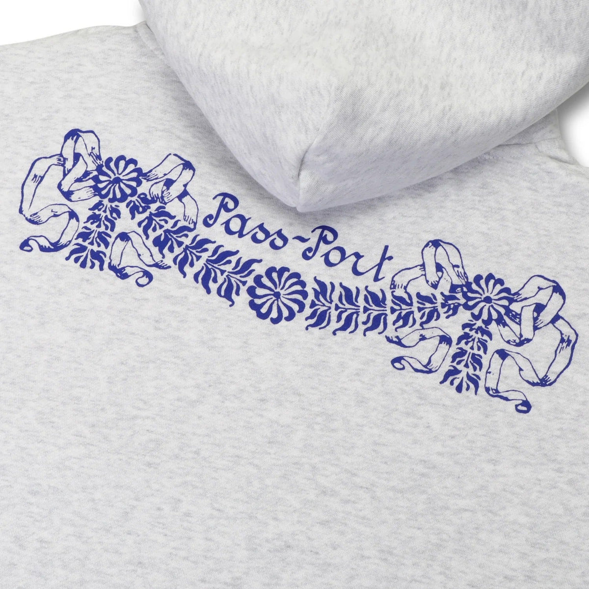 Kollaasi Zip-Thru Pullover Hood, White Marle