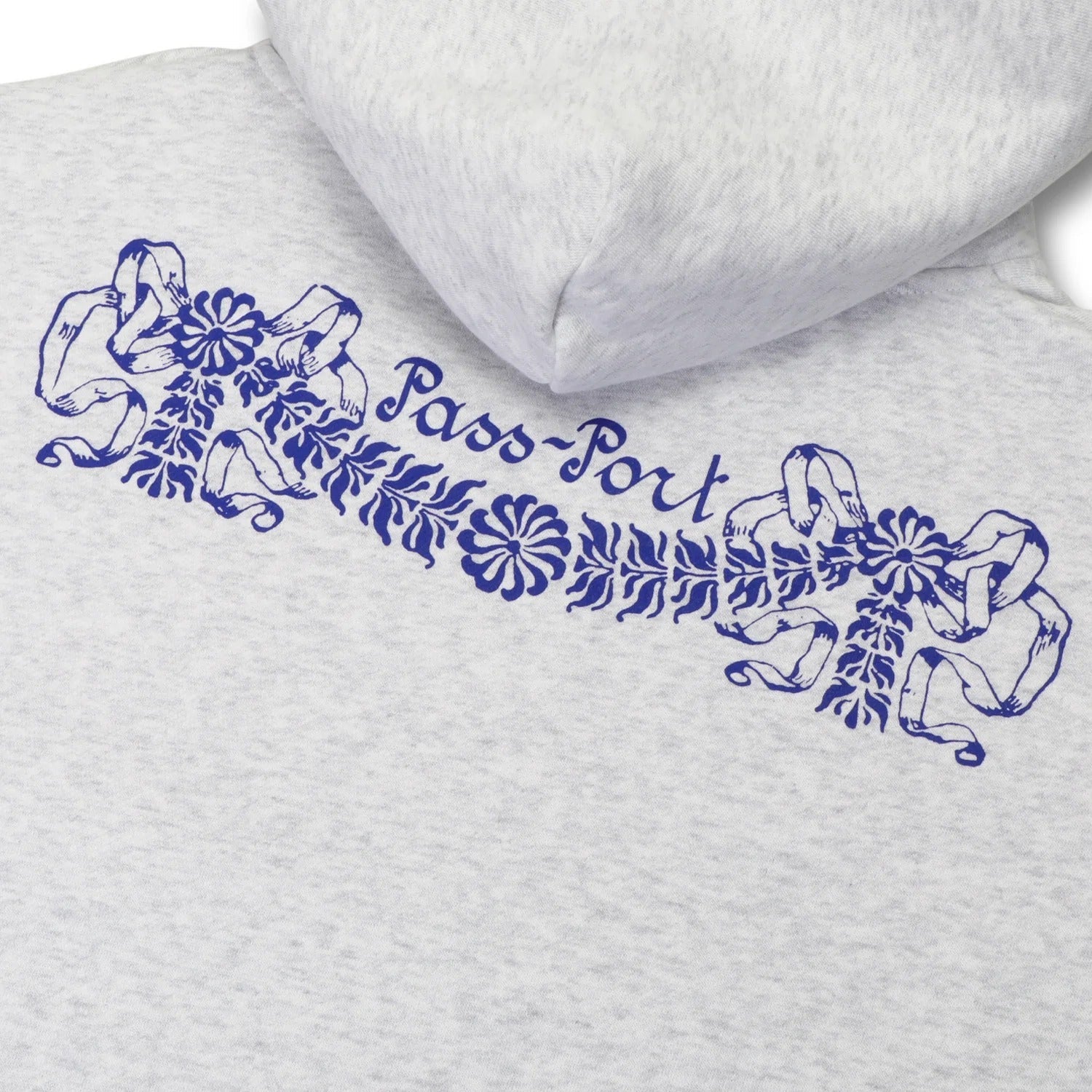 Kollaasi Zip-Thru Pullover Hood, White Marle