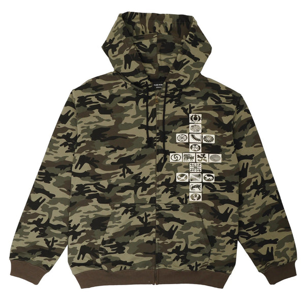 Pass~Port Kollaasi Zip-Thru Pullover Hood, Woodland Camo