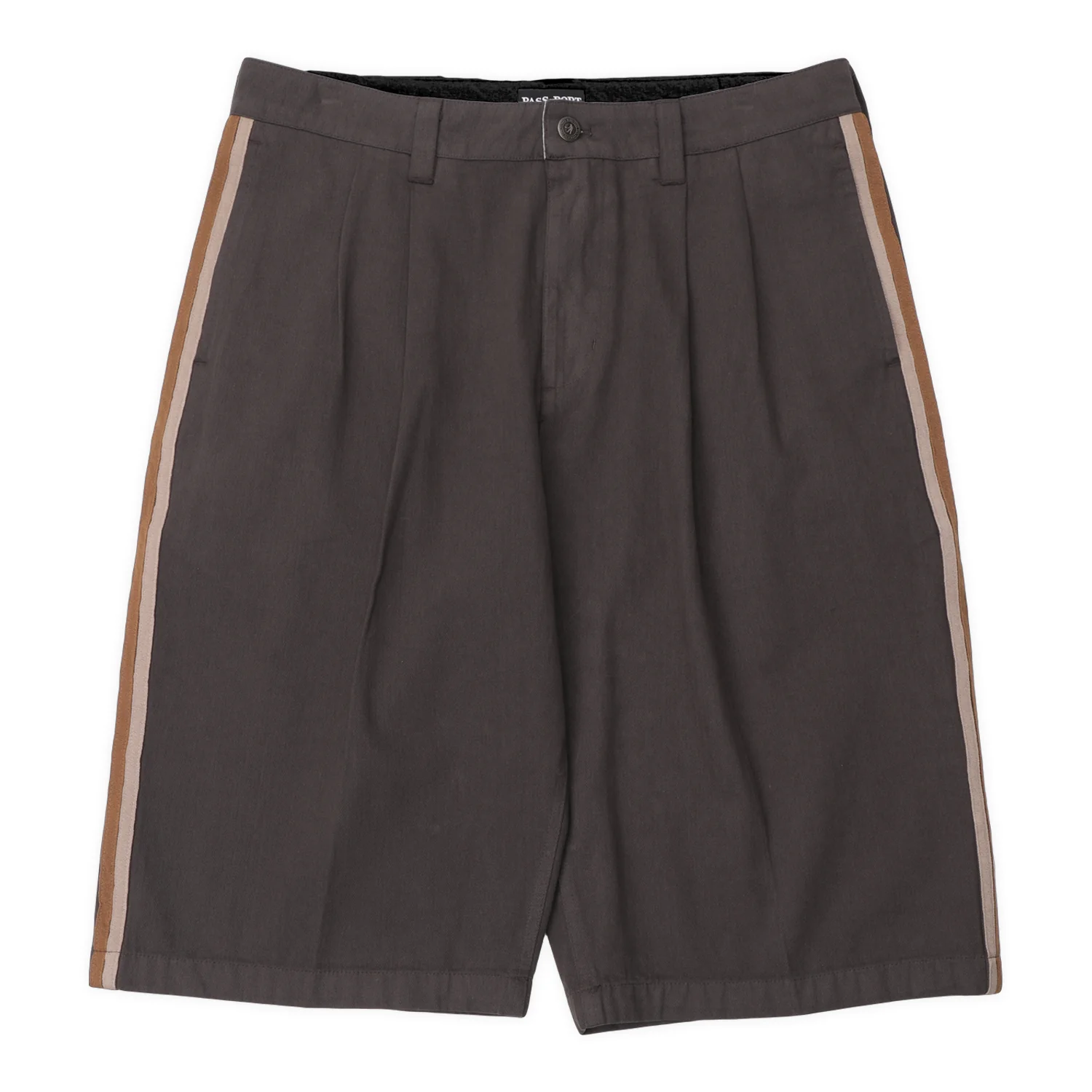 Herringbone Leagues Club Stripe Short, Dark Brown