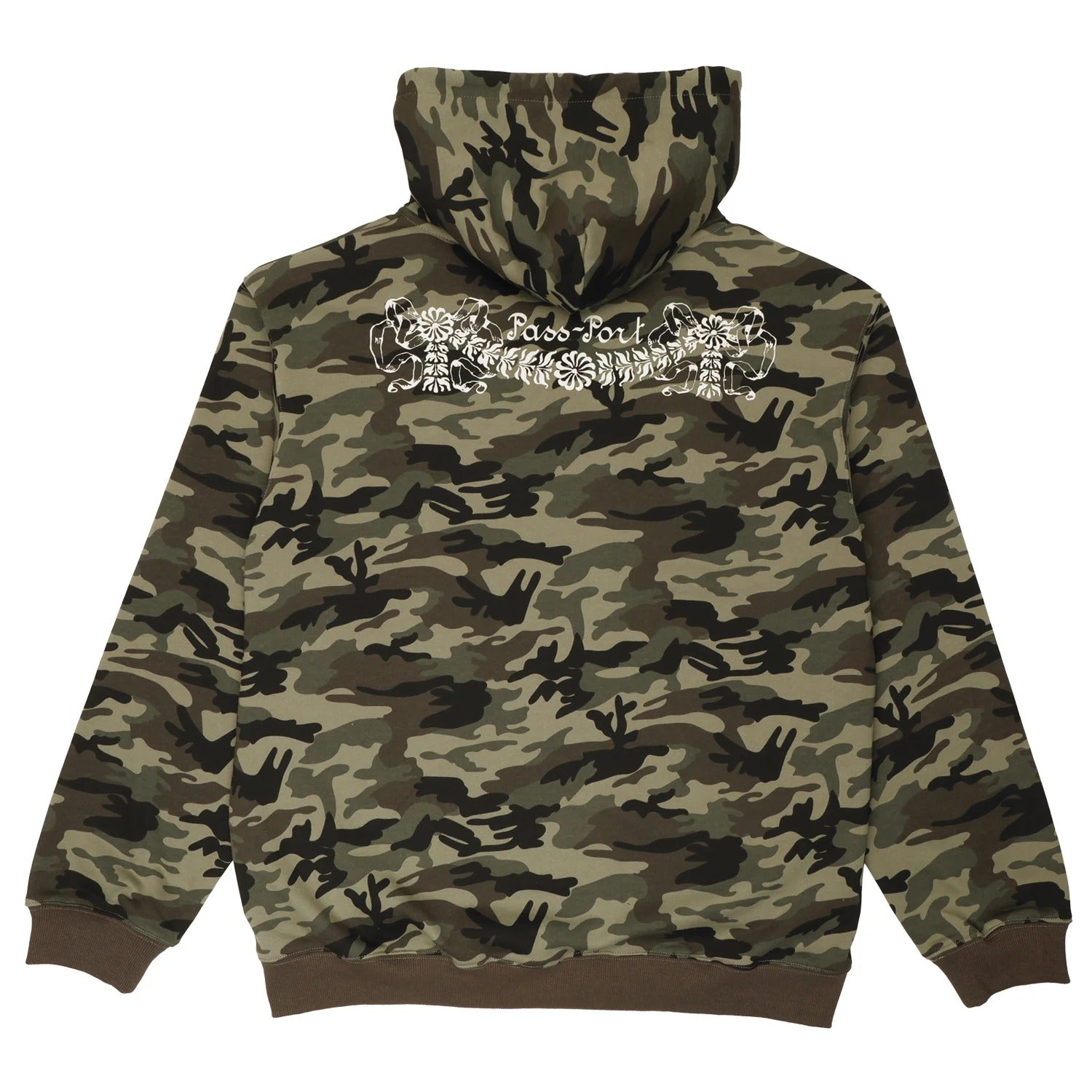 Kollaasi Zip-Thru Pullover Hood, Woodland Camo