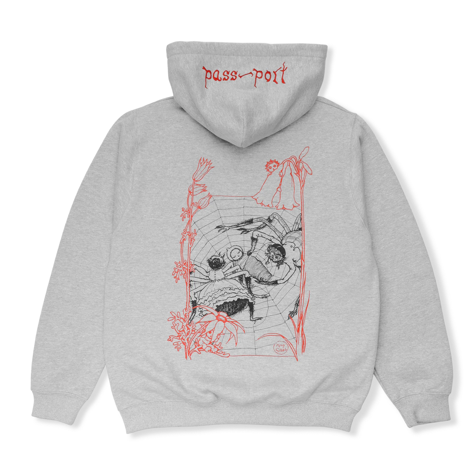 Webbed Bed Zip-Thru Pullover Hood, Ash