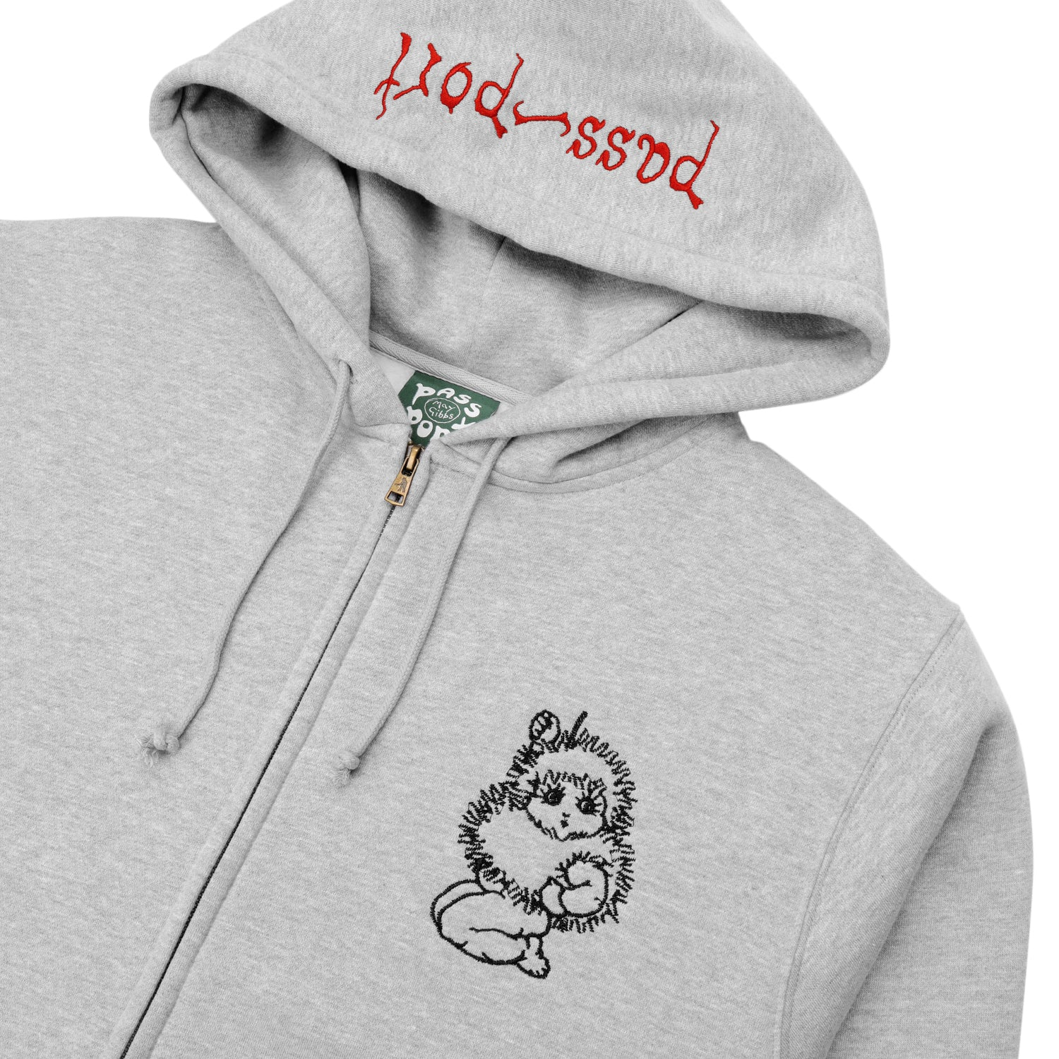 Webbed Bed Zip-Thru Pullover Hood, Ash