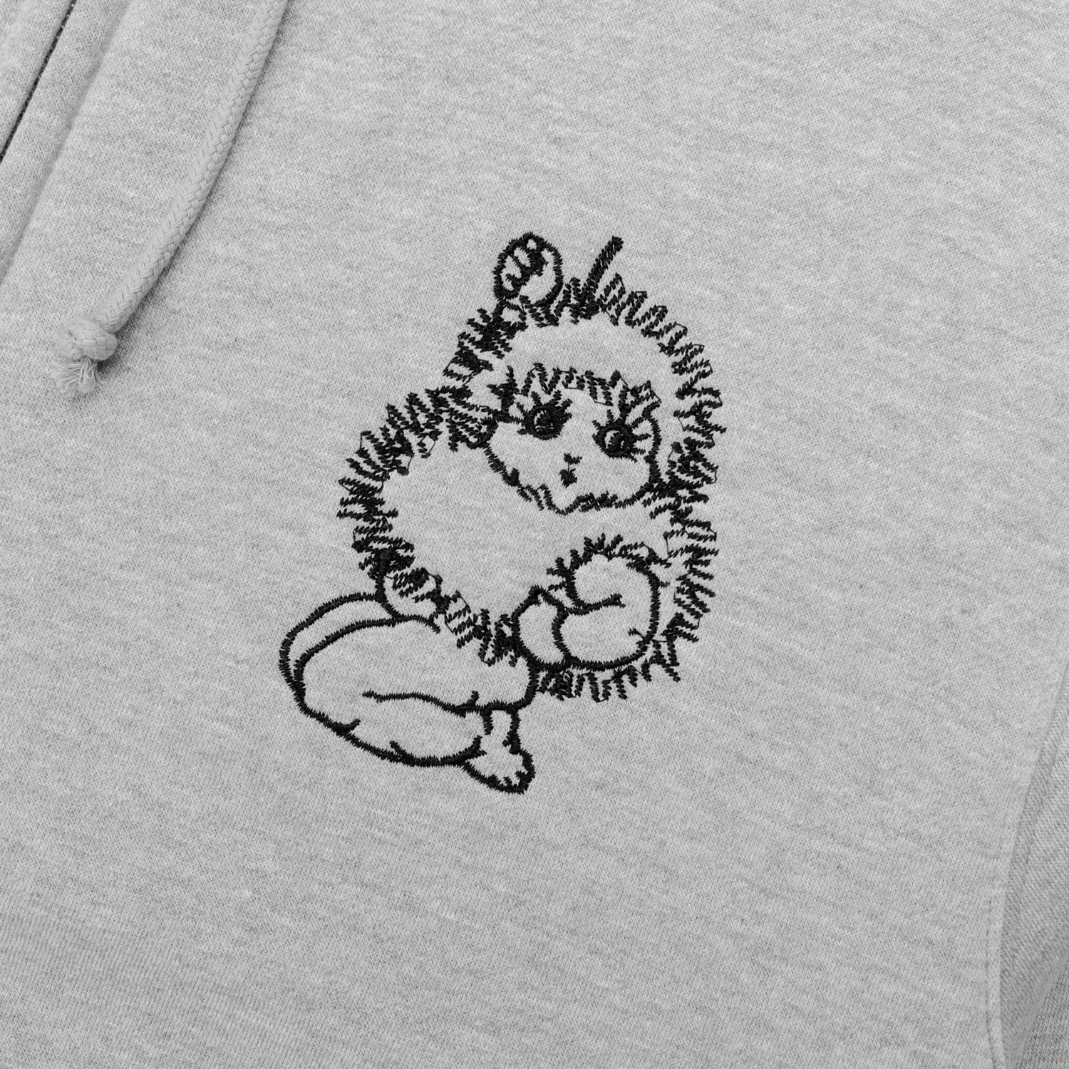 Webbed Bed Zip-Thru Pullover Hood, Ash