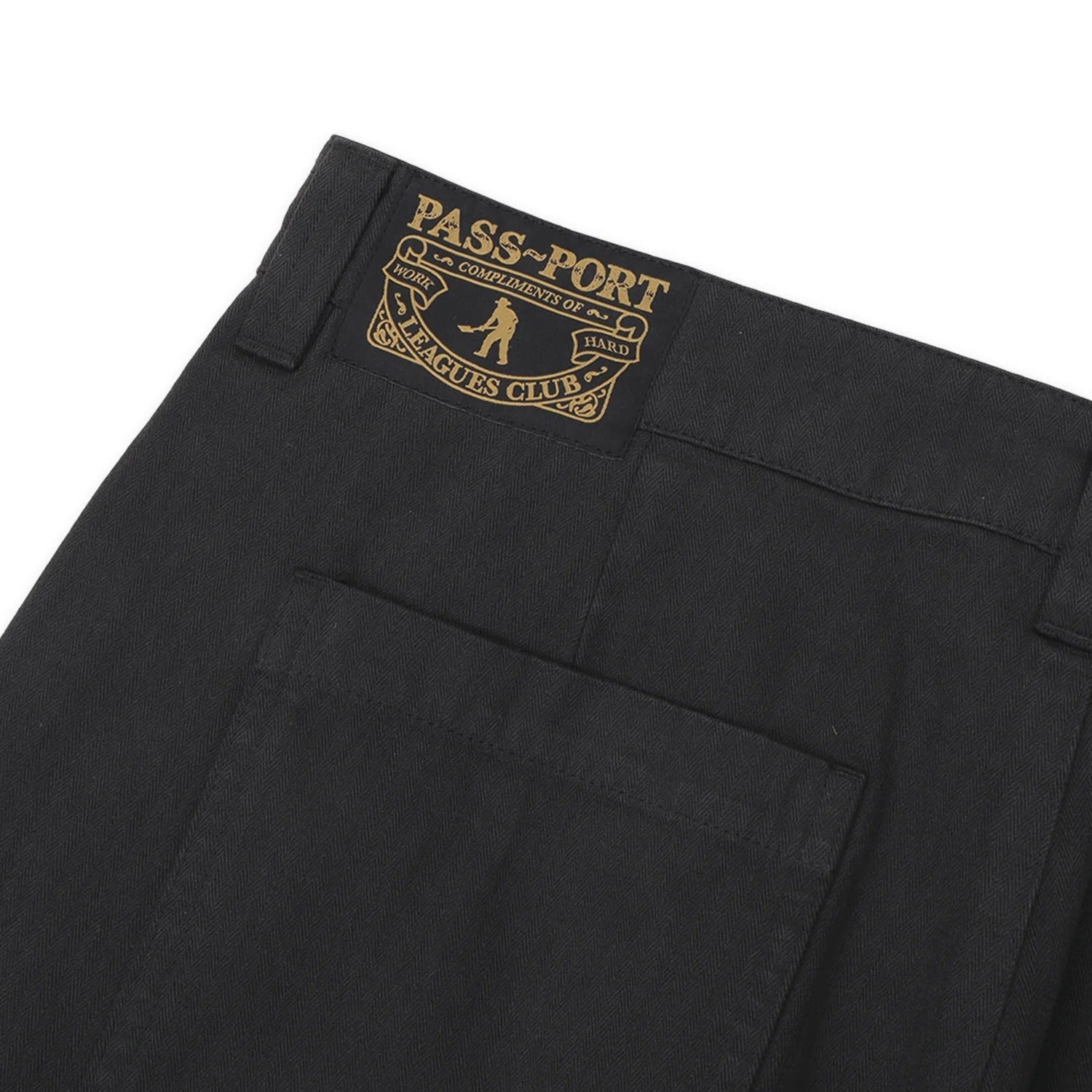 Herringbone Leaugues Club Pant, Vintage black