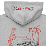 Webbed Bed Zip-Thru Pullover Hood, Ash