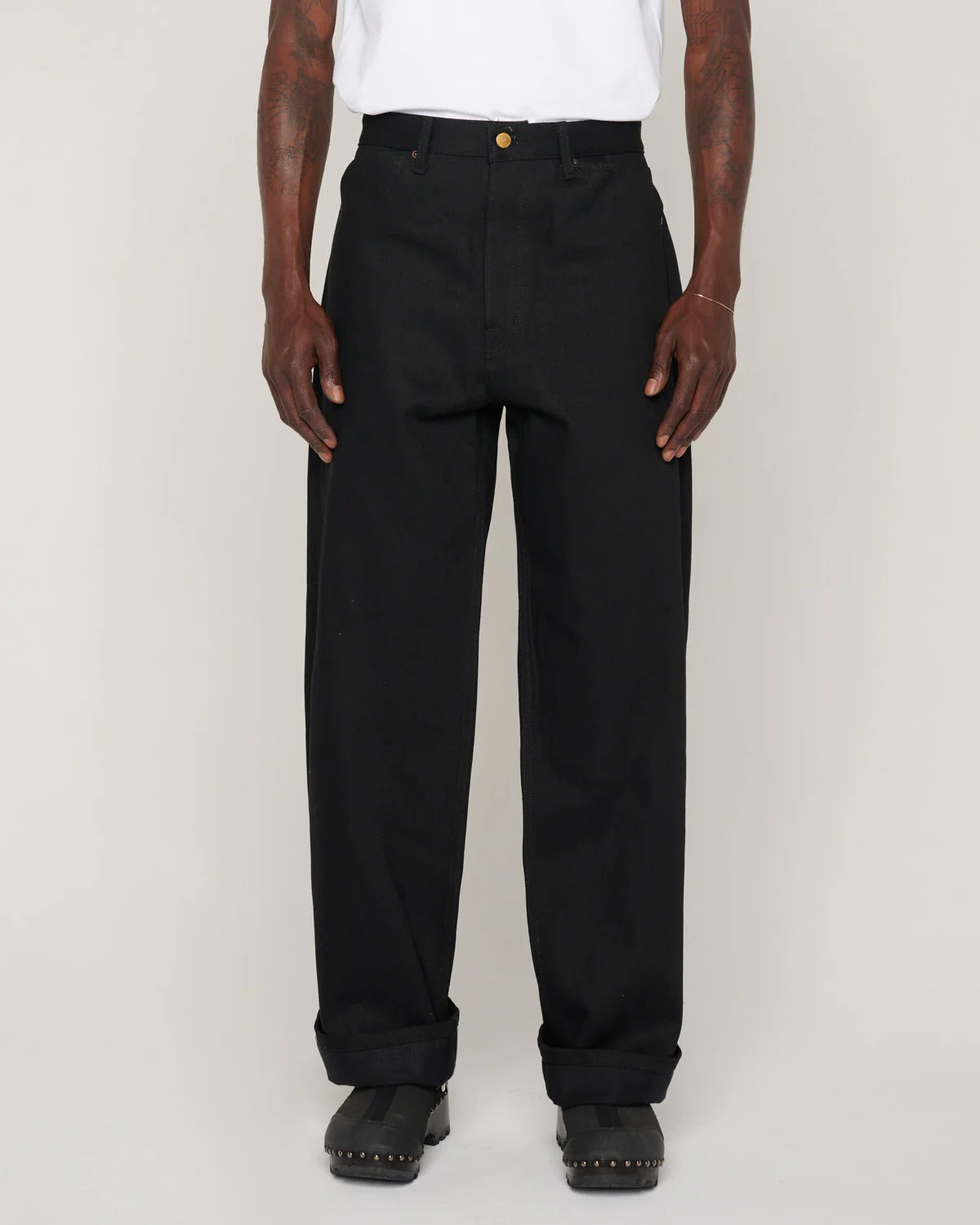 Selvedge Denim Pant, Solid Black
