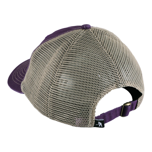 Pass~Port Slinkin" Leagues trucker Hat, Washed Eggplant