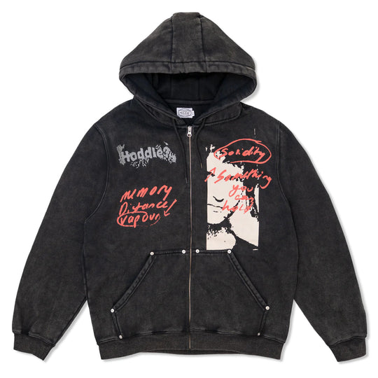 Wigney Zip-Thru Pullover, Black