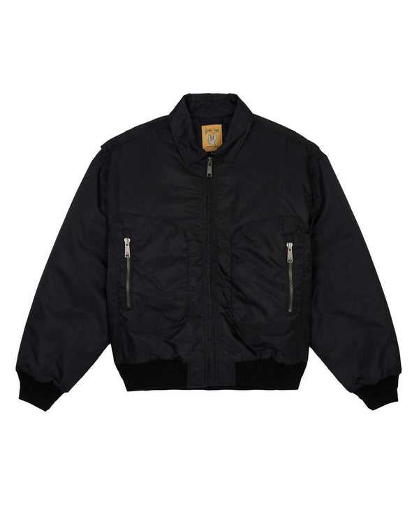 Brain Dead Embroidered 3D Flight Jacket, Black