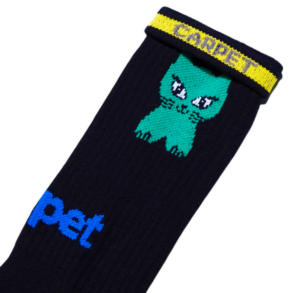 Carpet Company Cat Socks, Black