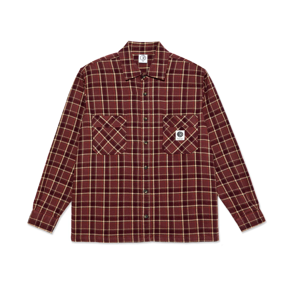 Mike L/S Flannel Shirt, Oxblood Check