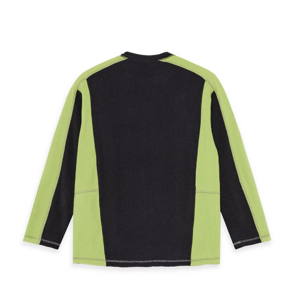 Polar Skate Co. Grid Fleece Sweater, Black / Chartreuse