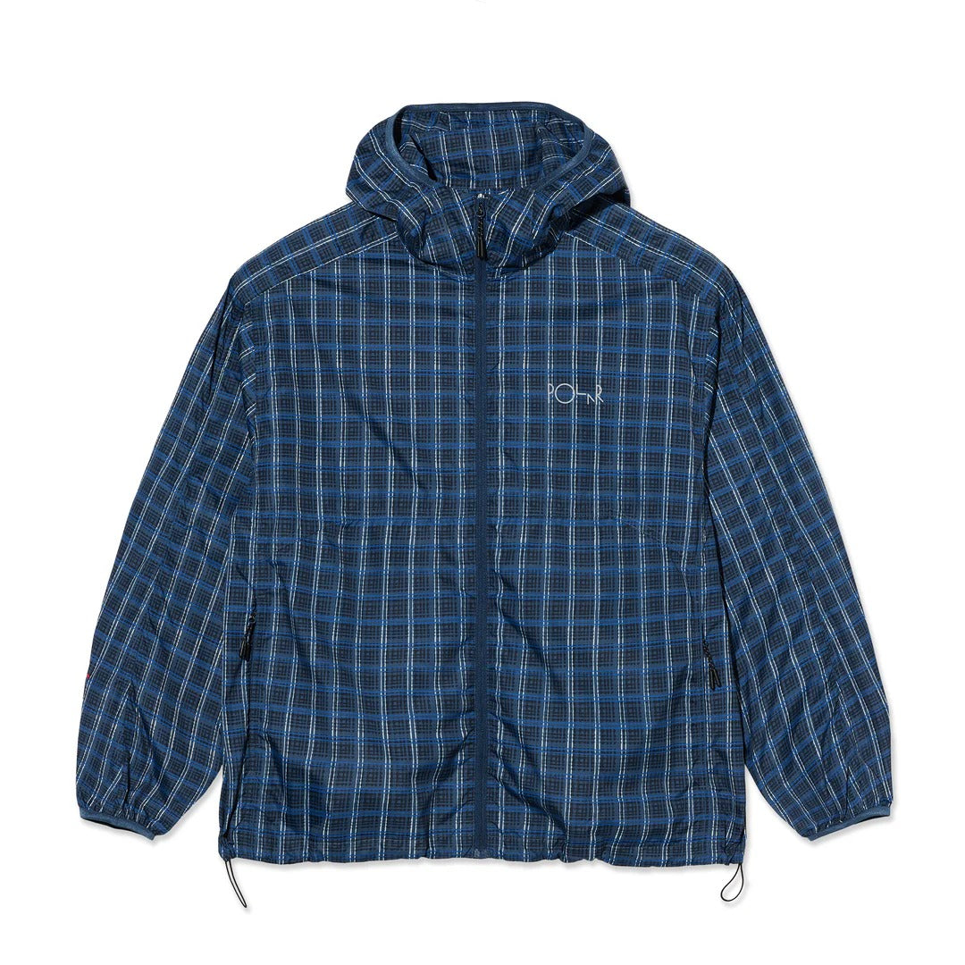 Chase Light Shell Jacket, Blue Check