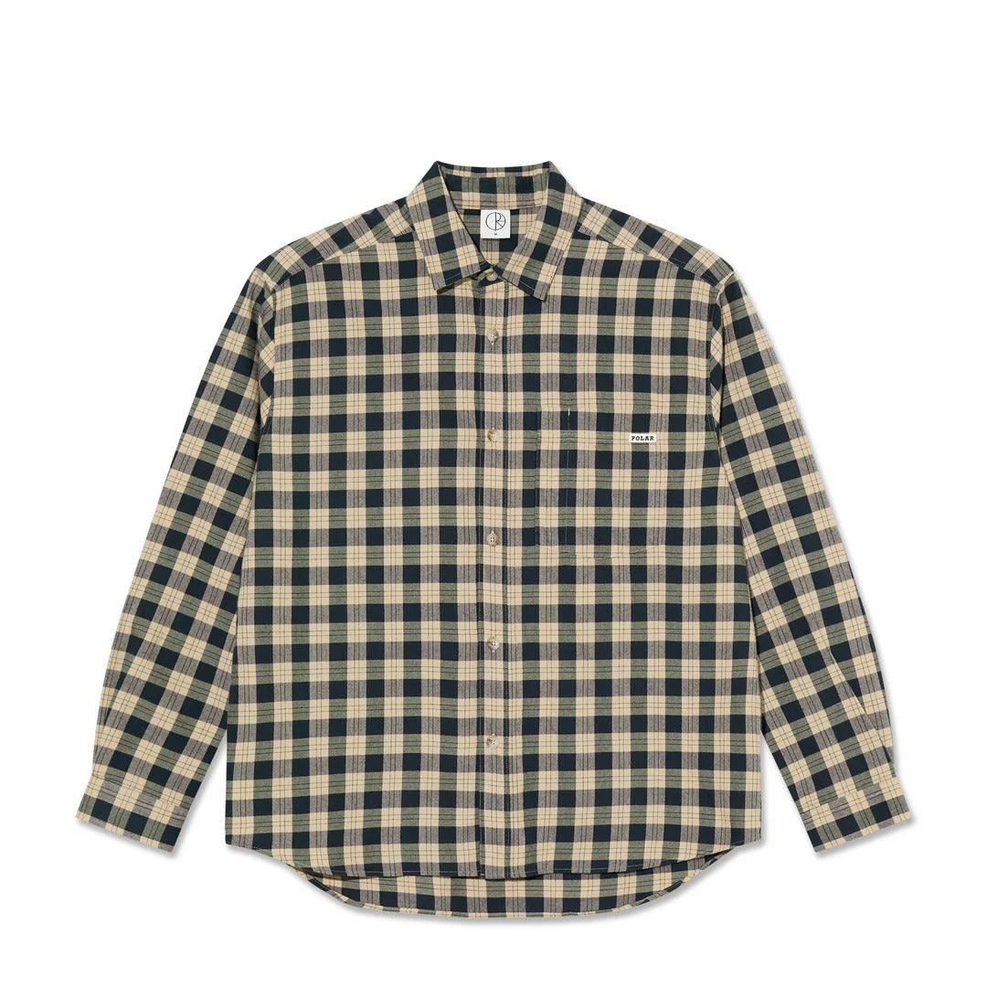 Mitchell L/S Shirt, Teal / Butter