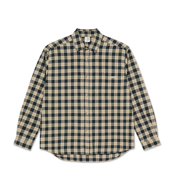 Polar Skate Co. Mitchell L/S Shirt, Teal / Butter