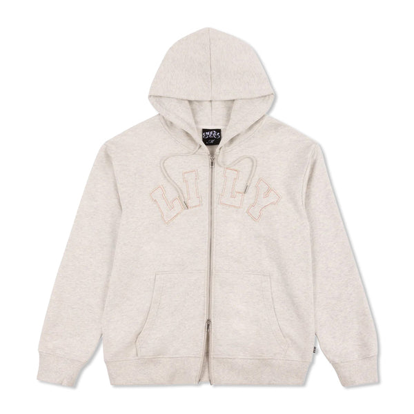 Lilypad LILY Applique Pullover Hood, Heather Grey