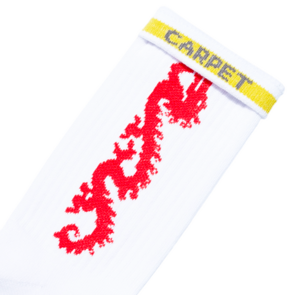 Carpet Company Dragon Socks, White