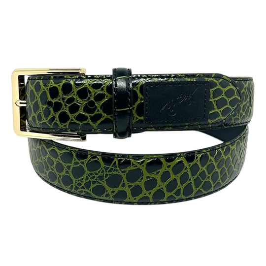 Premium Reptile Belt, Green